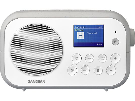 SANGEAN DPR-42BT - Digital-Radio (DAB, DAB+, FM, Weiss/Grau)
