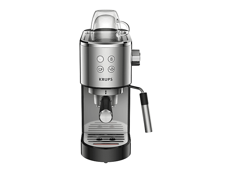 KRUPS XP442C Virtuoso Espressomaschine Schwarz/verchromte Applikationen