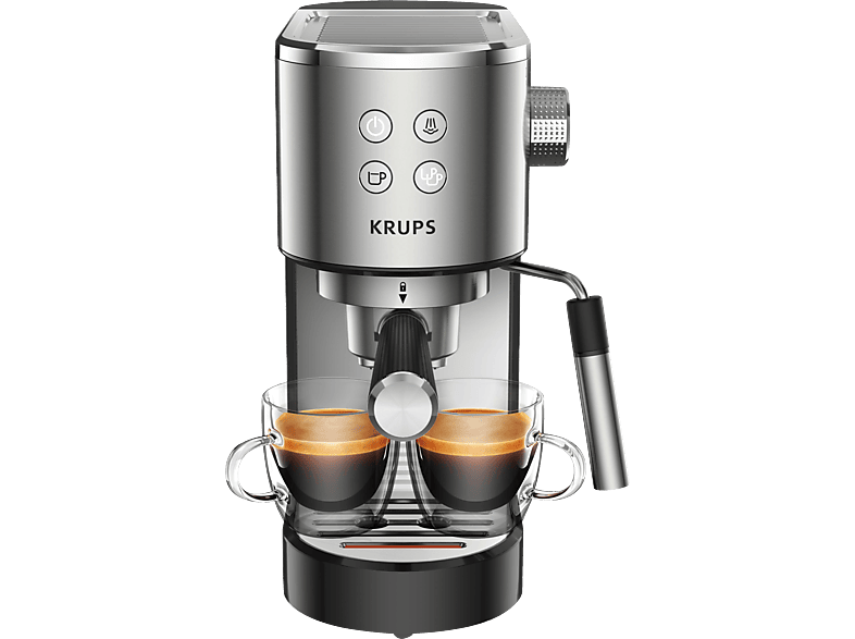 KRUPS XP442C Virtuoso Schwarz/verchromte Espressomaschine Applikationen