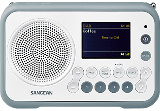 SANGEAN DPR-76 - Radio numérique (DAB, DAB+, FM, Blanc/Bleu)