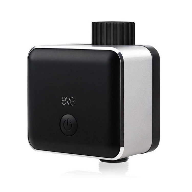 Controlador inteligente de riego - El Gato TV Eve Aqua, Apple HomeKit, Control voz, IPX4, Temporizador, Negro