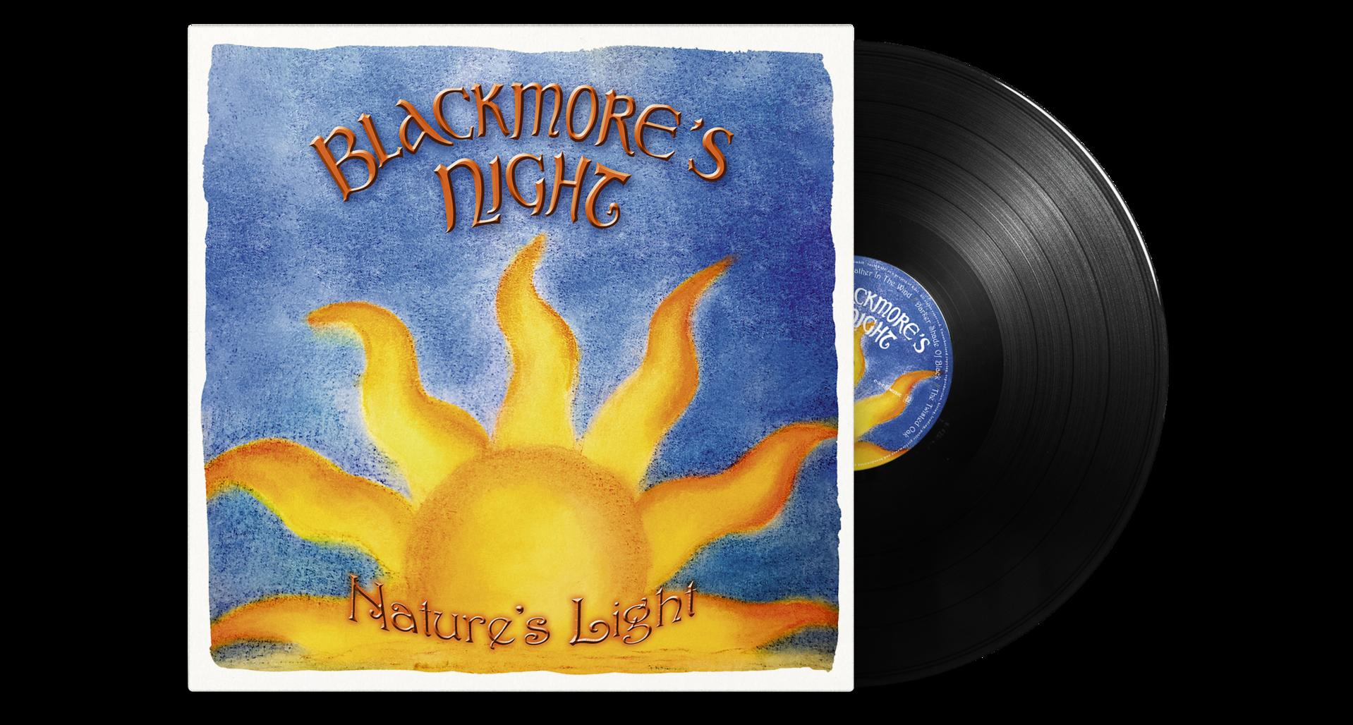 Une pochette d'album avec un dessin de soleil et les mots 'Blackmore's Night'.
