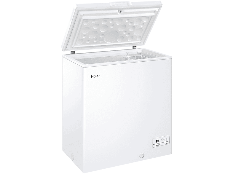 Congelador horizontal  Haier HCE143F, 142l, Cesto, 84.5cm, Interior aluminio, Super congelación, Blanco