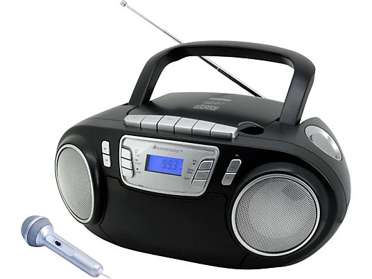 SOUNDMASTER SCD5800SW - CD-Radiokassettenrekorder (FM, Schwarz)