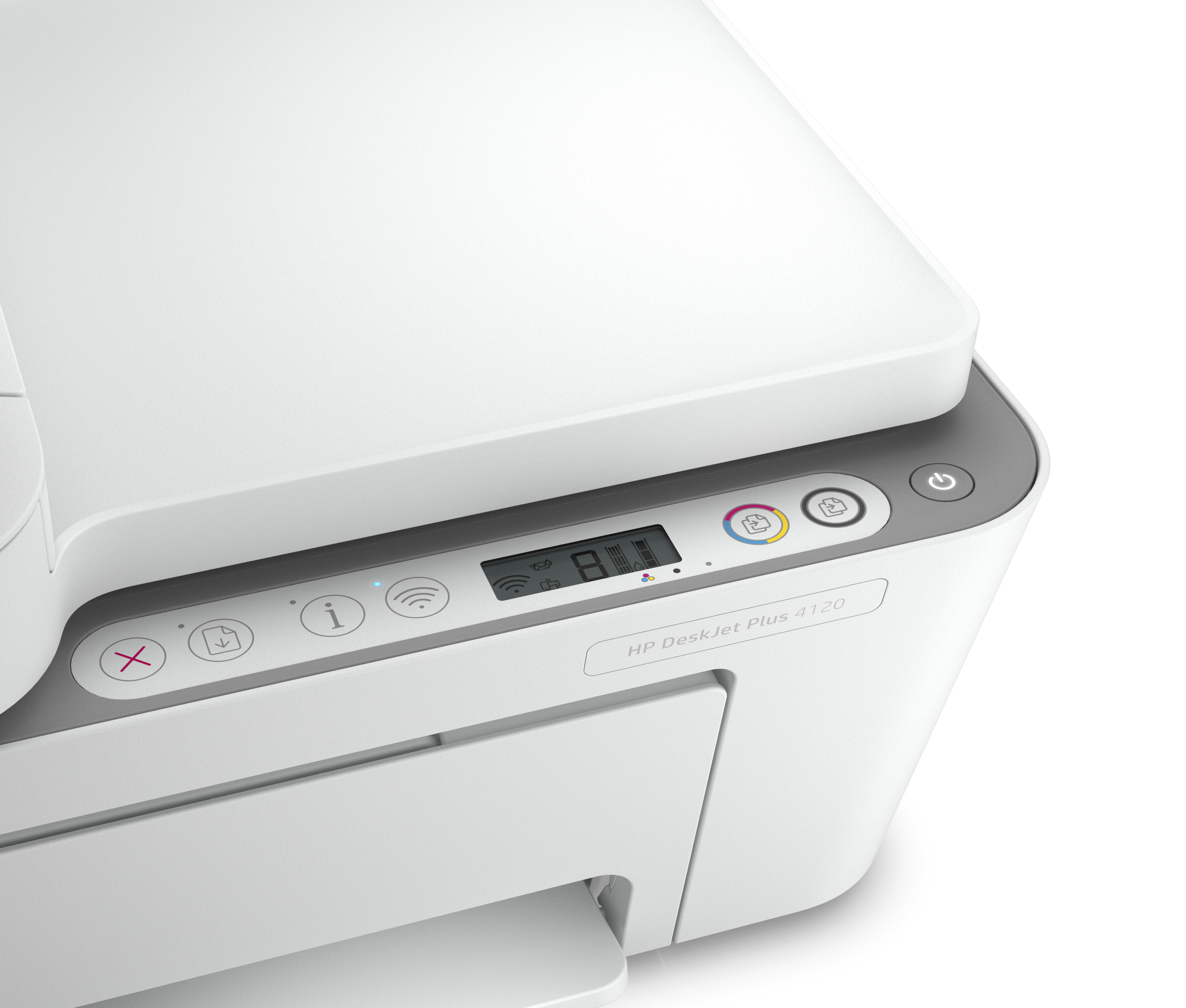 Impresora multifunción - HP DeskJet Plus 4120, Color, 5.5 ppm, Wifi, Compatible con HP Instant Ink