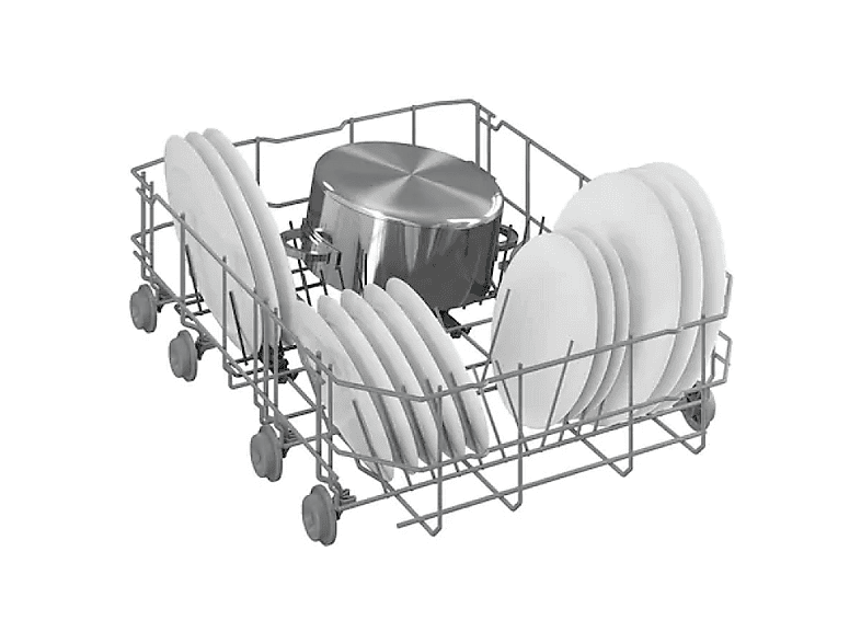 Lavavajillas - Beko DVS05024W, 10 servicios, 5 programas, 45 cm, Media carga, Clean&Shine™, Blanco