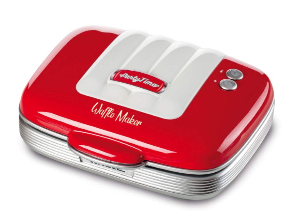 Gofrera Ariete Party time 700w 1973 700 indicador luminoso placa antiadherente rojo 2 barquillos 16071x1973