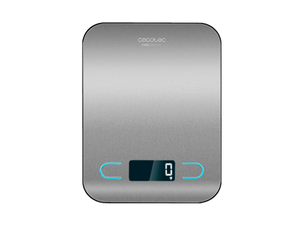 Balanza de cocina - Cecotec Cook Control 8000, Pantalla LCD, 5 kg, Inox