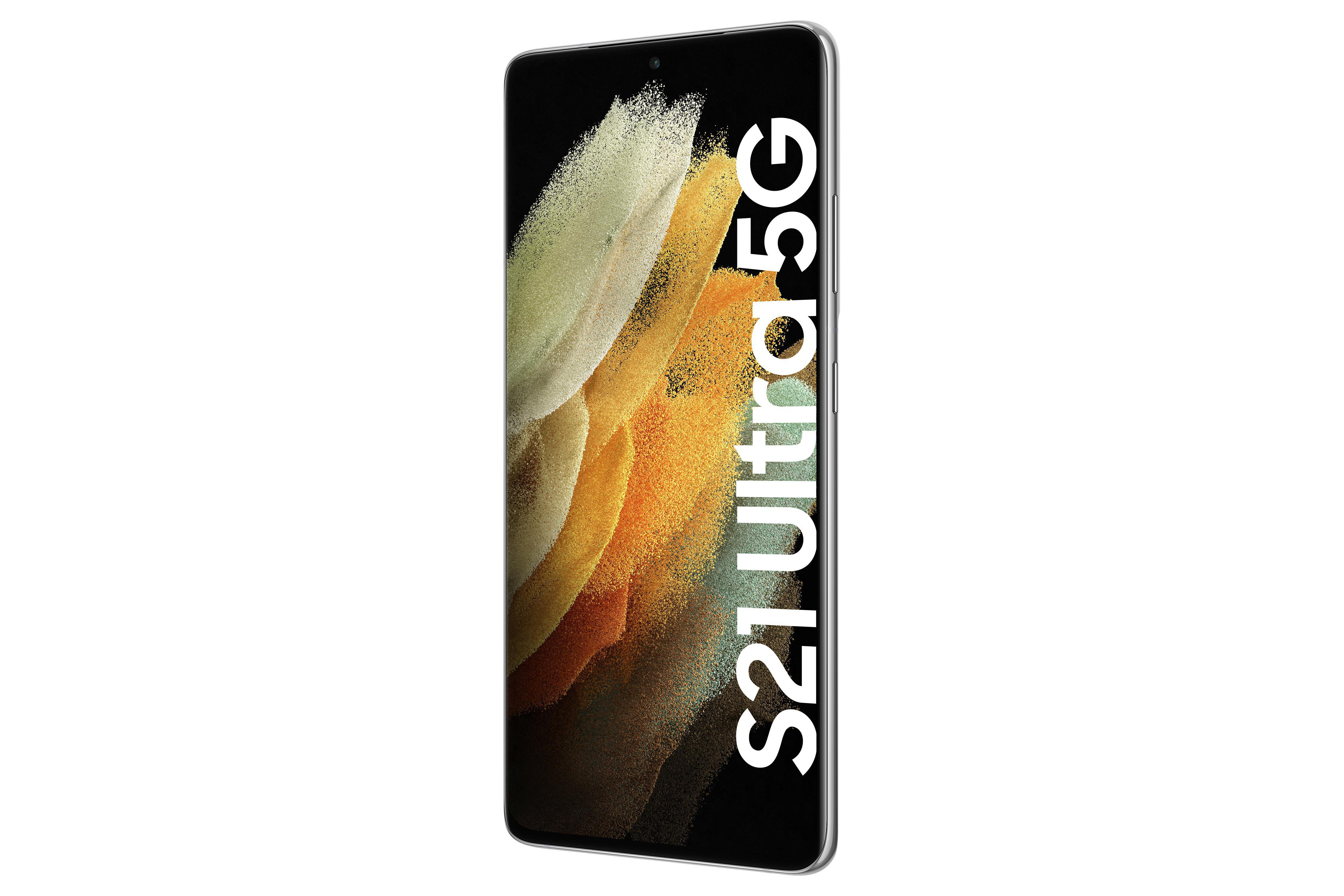 Ultra Galaxy Dual GB S21 Phantom Silver 256 5G SAMSUNG SIM