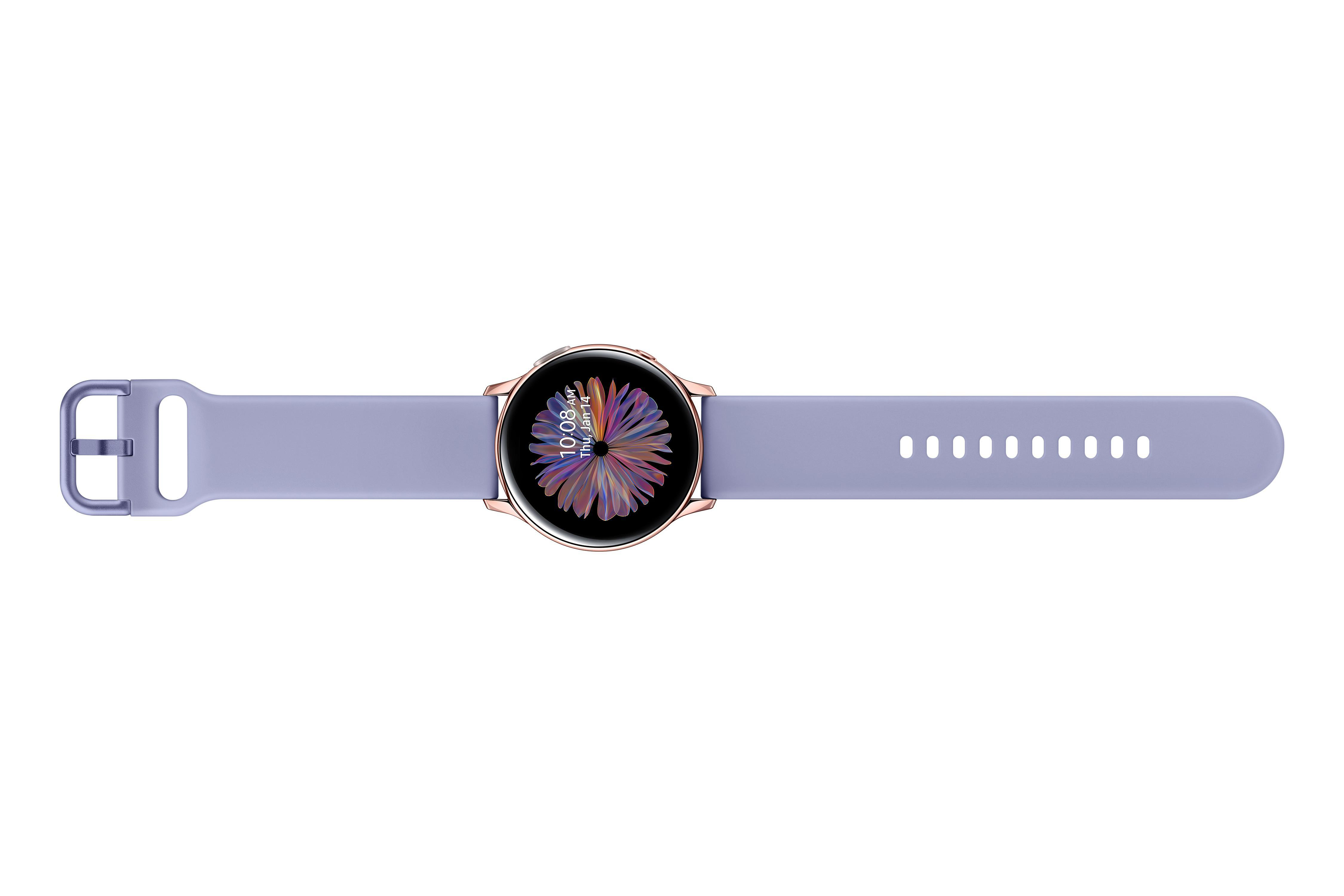SAMSUNG GALAXY WATCH ACTIVE2 ALU 40MM AG BT Smartwatch Aluminium Fluorkautschuk, S/M, Rose/Gold
