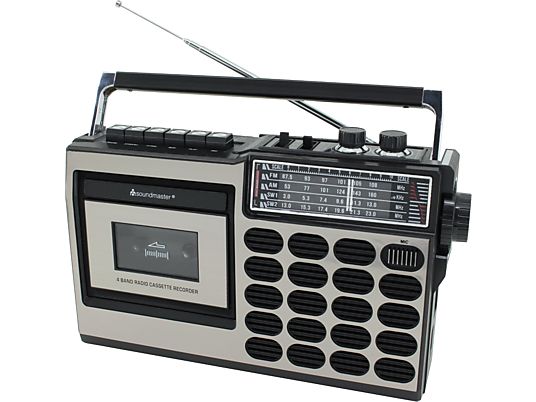 SOUNDMASTER RR18SW Retro - Radio (KW, MW, Schwarz/Silber)