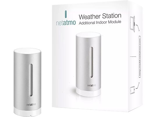 NETATMO Zusätzliches Smartes Innenmodul - Innenmodul für Wetterstation (Silber)