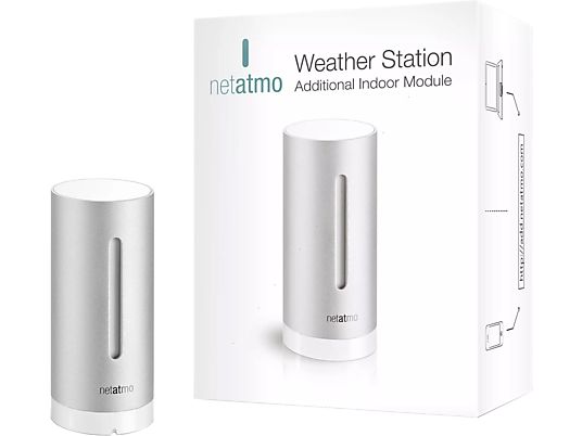 NETATMO Module intérieur intelligent supplémentaire - Module intérieur pour station météorologique (Argent)