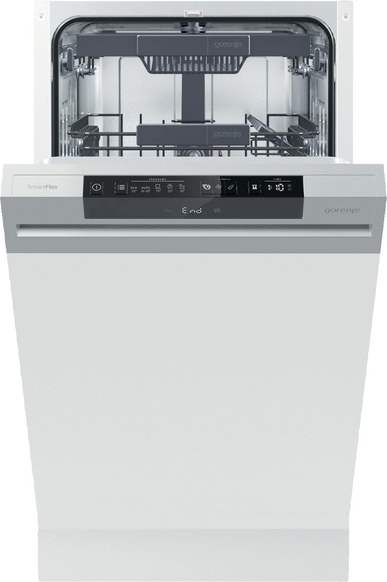 GORENJE GI561D10S beépíthető keskeny mosogatógép, Öntisztító szűrő, TotalDry szárítás, 3in1 funkció, SpeedWash