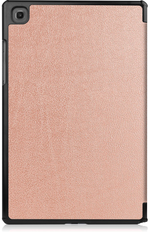 Rózsaszín tablet tok fekete kerettel. Felülete bőrhatású.