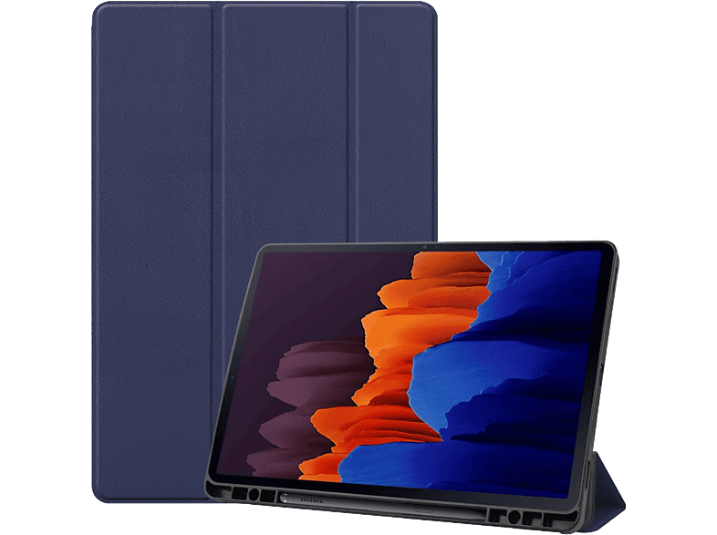 CELLECT Samsung Tab S7 Plus 12.4" T970/T975 tok tolltartóval, Kék