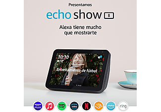 Pantalla inteligente con Alexa - Echo Show 8(1ª Gen), 8", Sonido alta calidad, Controlador de Hogar, Antracita