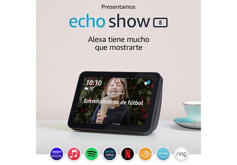 Echo Show 8 con asistente virtual Alexa, pantalla integrada de 8 -  Negro