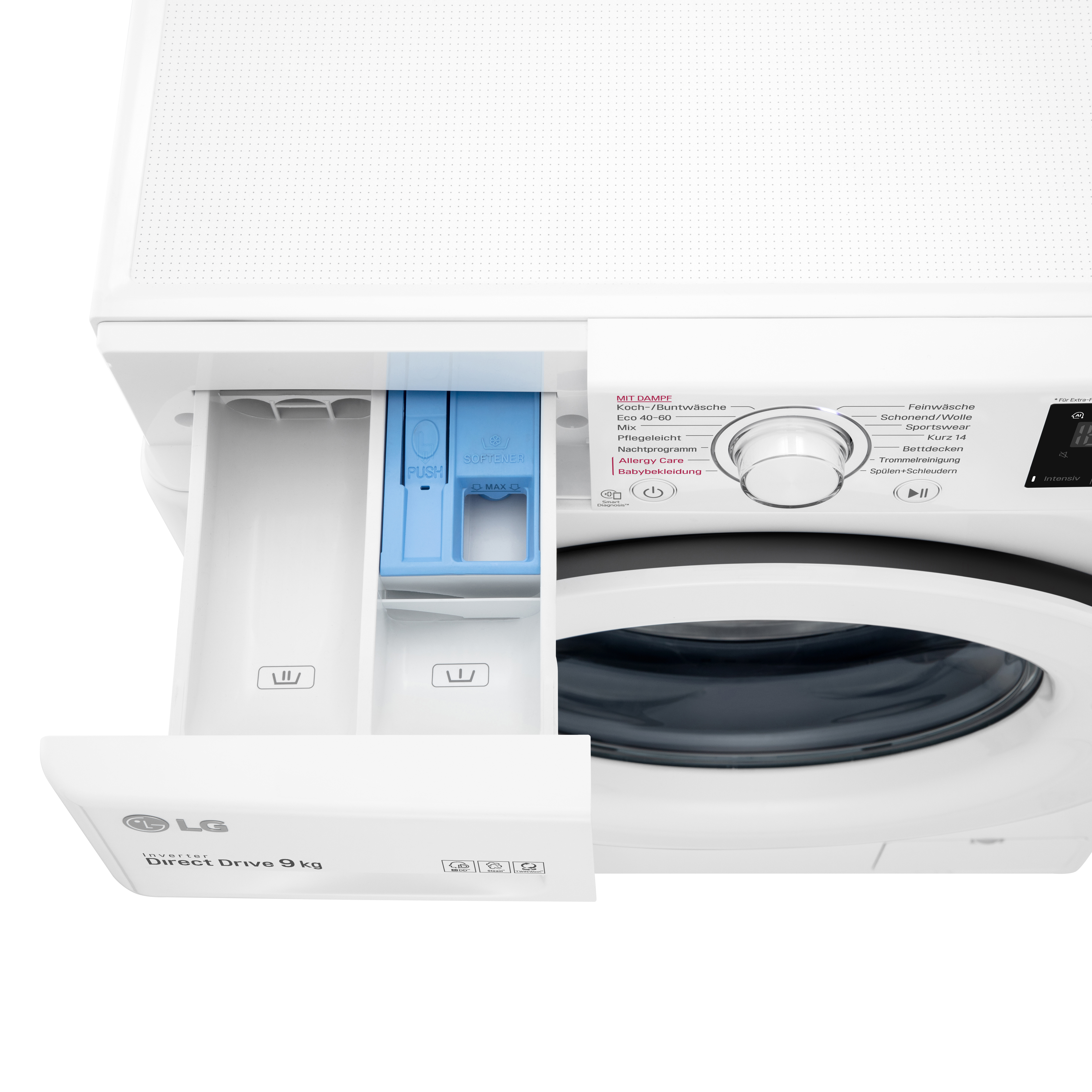 LG ELECTRONICS F4WV309S0 Waschmaschine Frontlader (9 kg, 1400 U/Min., B, Frontlader)