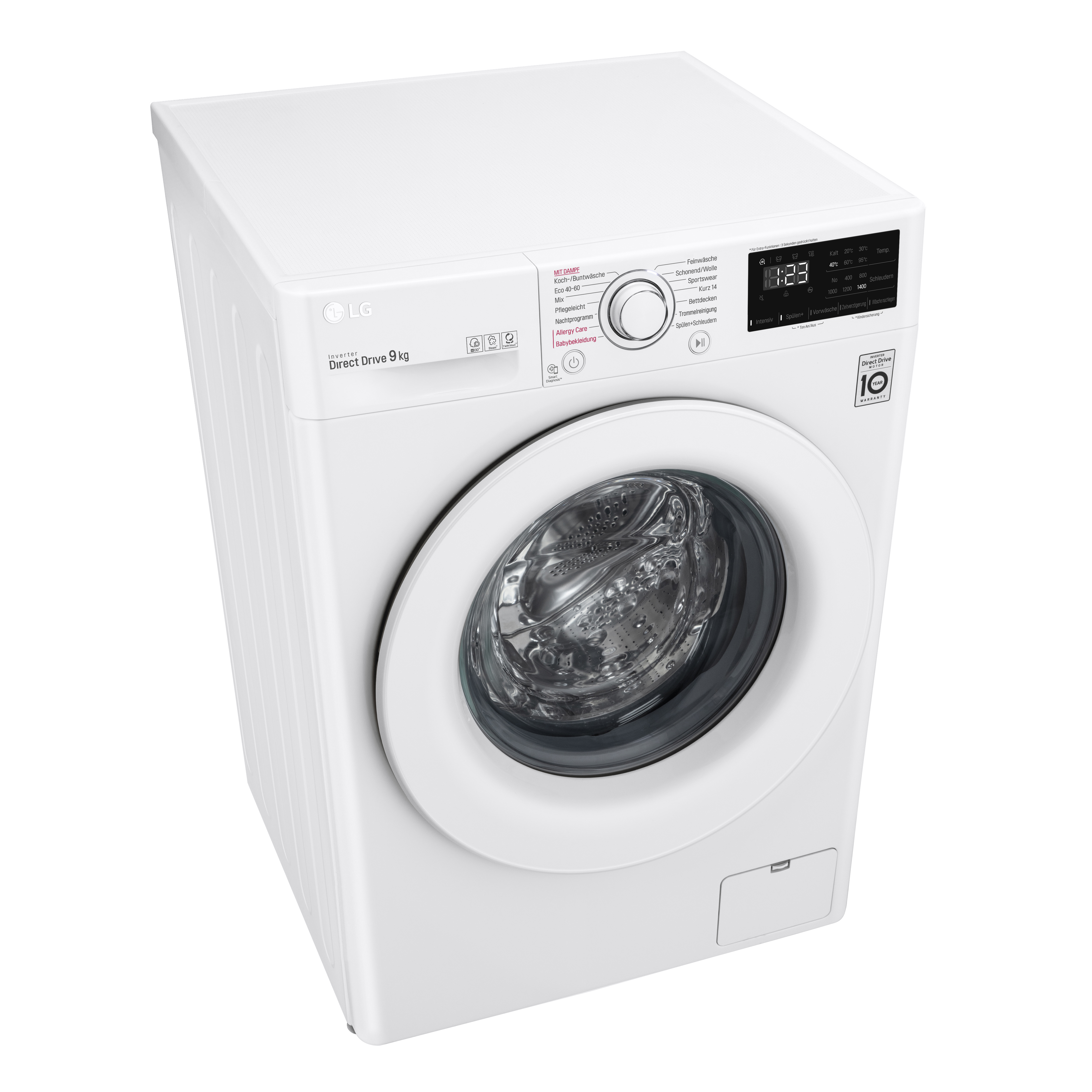 LG ELECTRONICS F4WV309S0 Waschmaschine Frontlader (9 kg, 1400 U/Min., B, Frontlader)