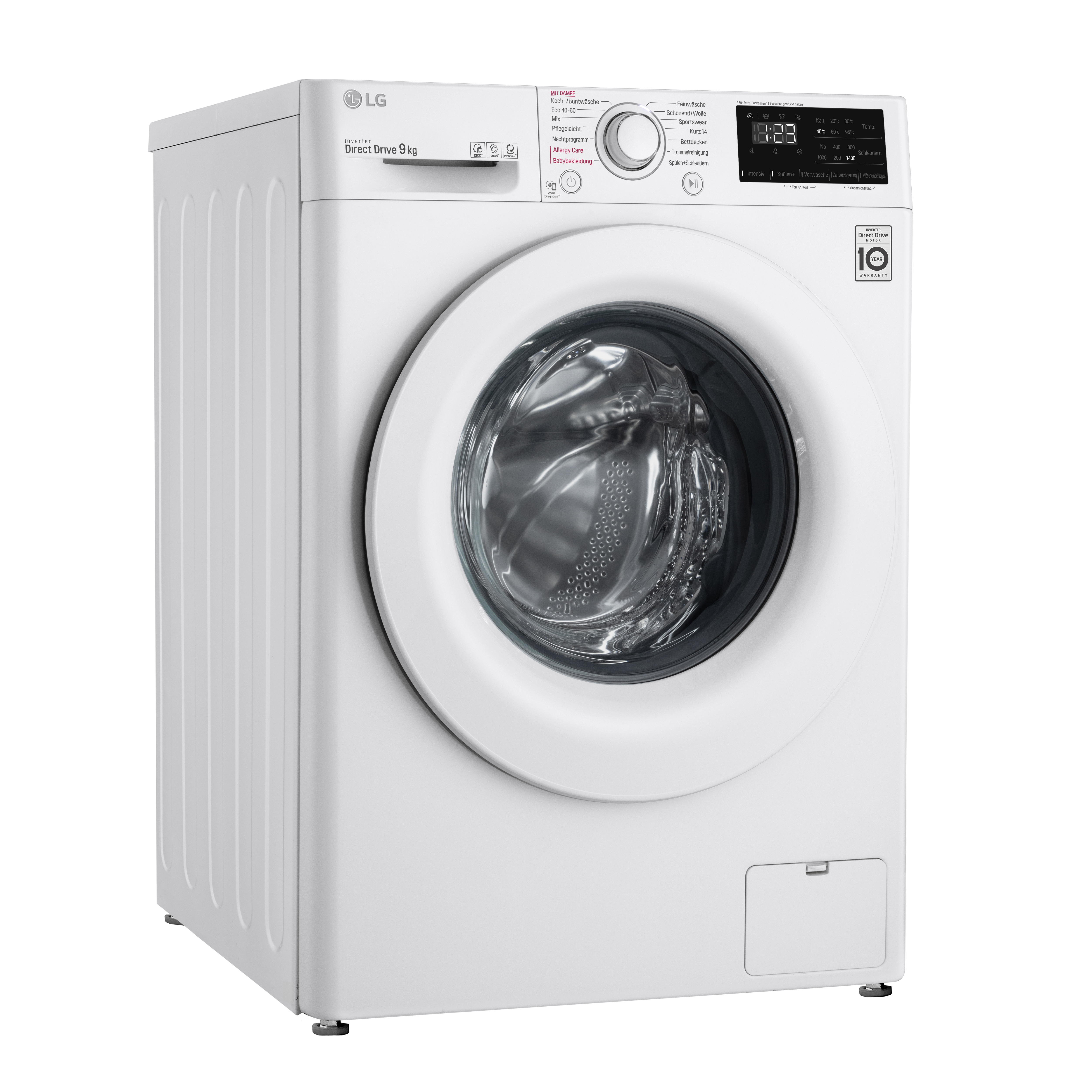LG ELECTRONICS F4WV309S0 Waschmaschine Frontlader (9 kg, 1400 U/Min., B, Frontlader)