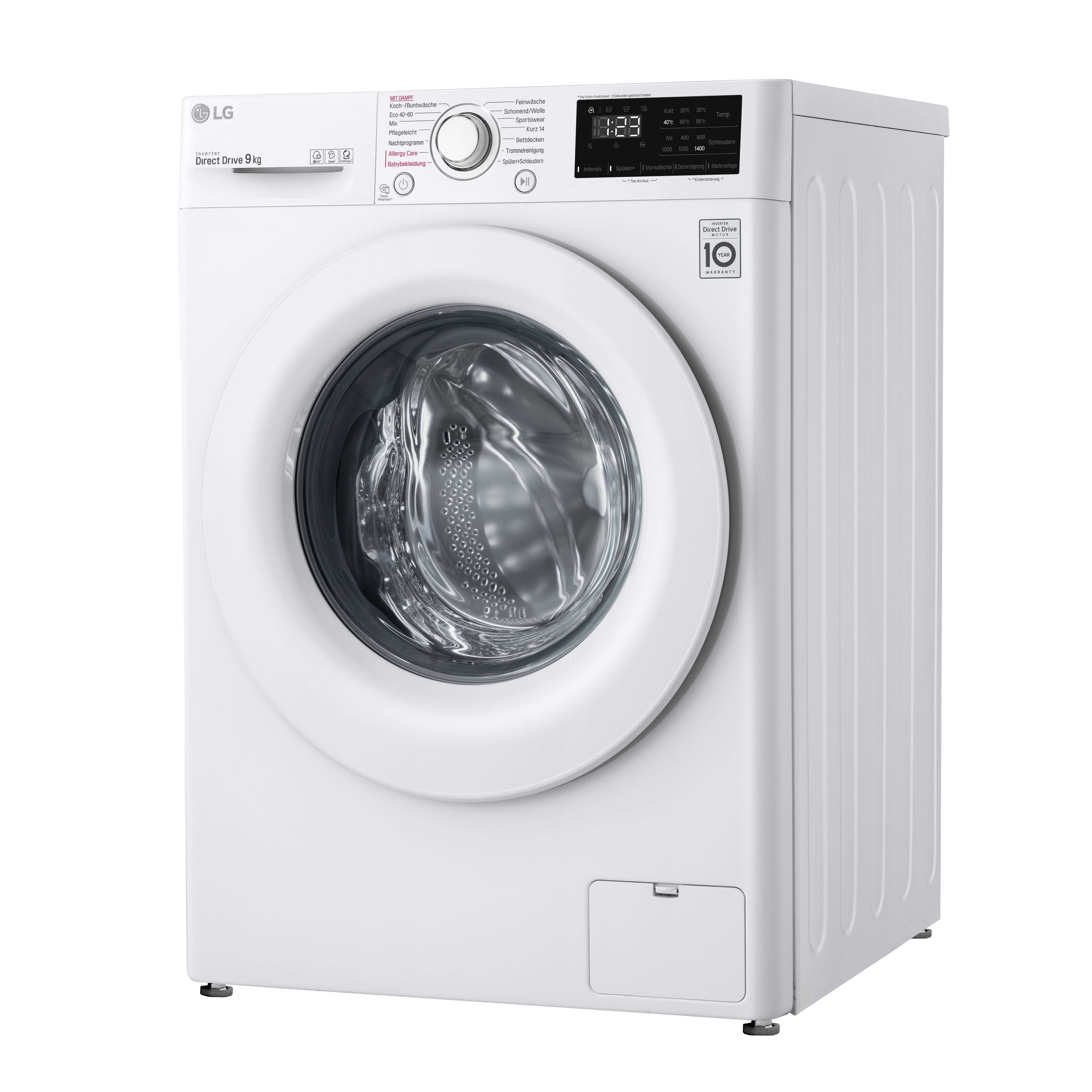 LG ELECTRONICS F4WV309S0 Waschmaschine Frontlader (9 kg, 1400 U/Min., B, Frontlader)