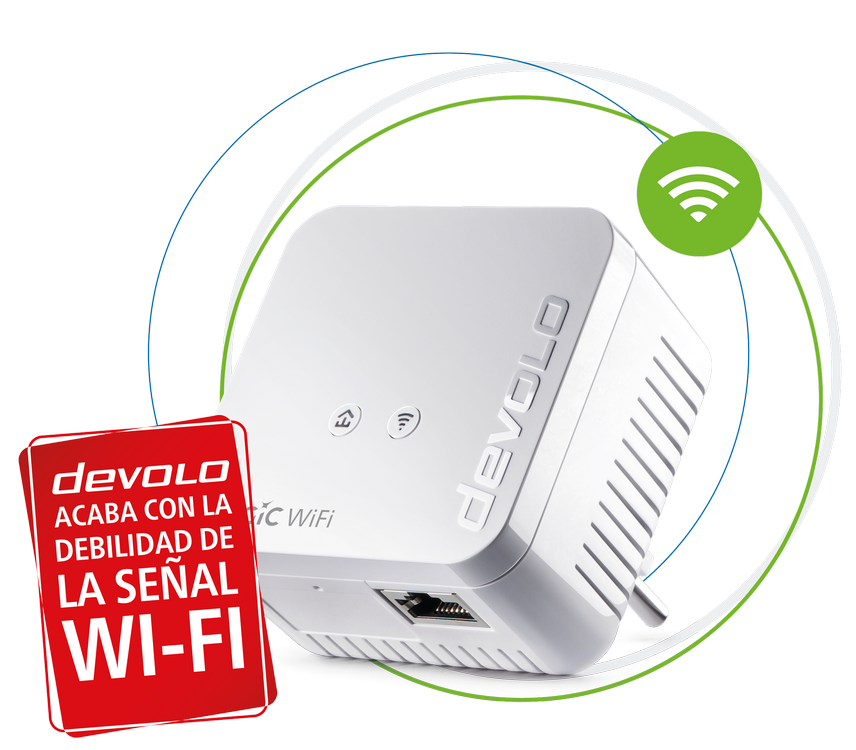 Adaptador Wifi Devolo magic 1 mini powerline internet y mesh 1200 mbps lan ethernet blanco – single pequeño segura para su red mbits x fast malla