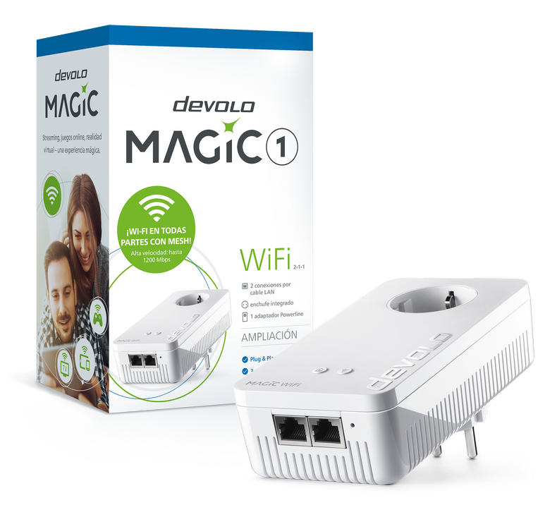 Adaptador PLC - Powerline Devolo Magic 1, Wi-Fi, Single