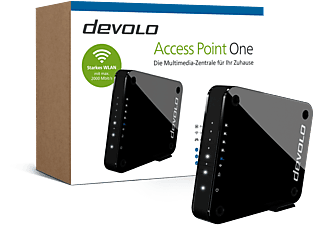 Punto de acceso - Devolo Access Point One, WLAN AC 1733 Mbit/s, 1 Puerto Gigabit, 4 Puertos Ethernet, Negro
