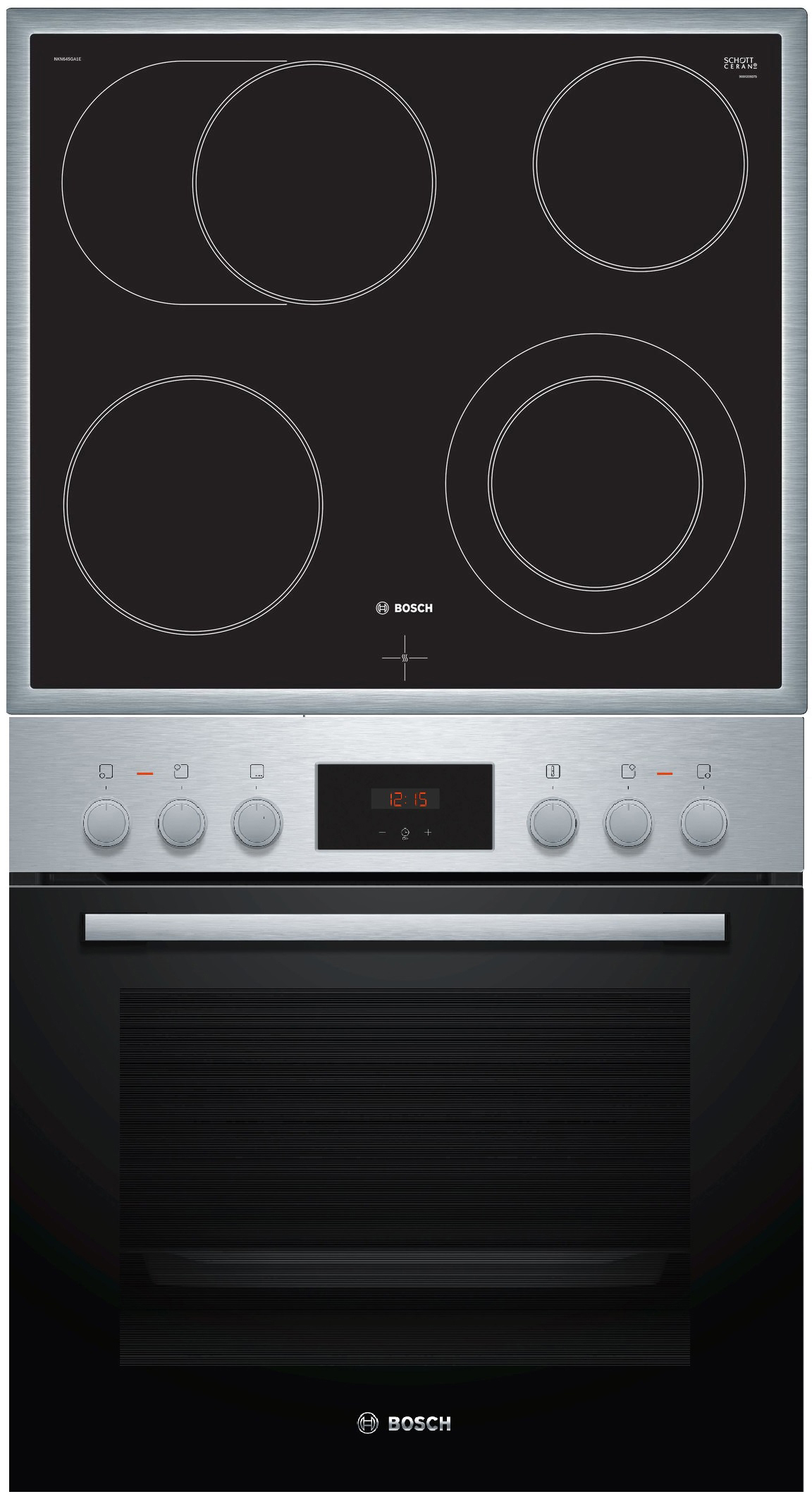 BOSCH HND 211 RS 61 Serie 2, Einbauherdset (Elektrokochfeld, A, 66 l)