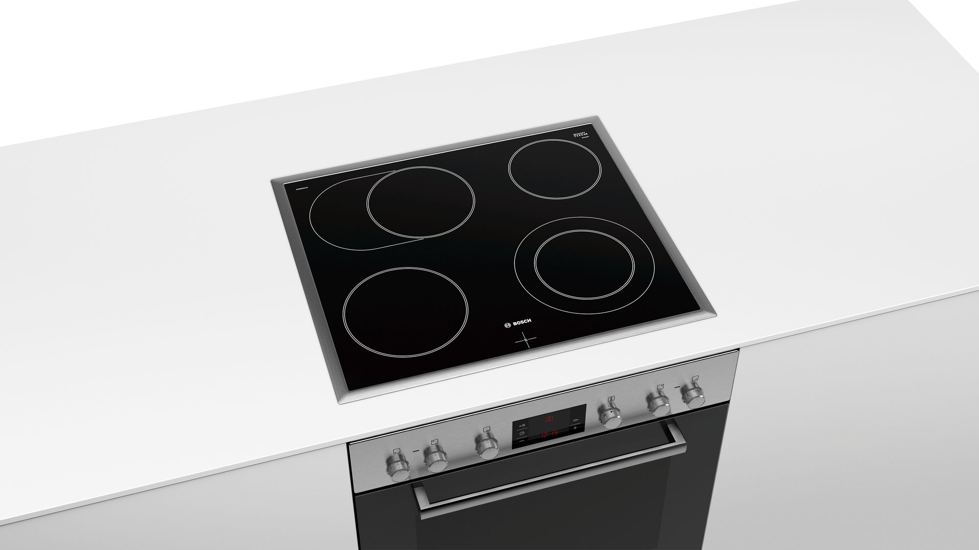 BOSCH HND 211 RS 61 Serie 2, Einbauherdset (Elektrokochfeld, A, 66 l)