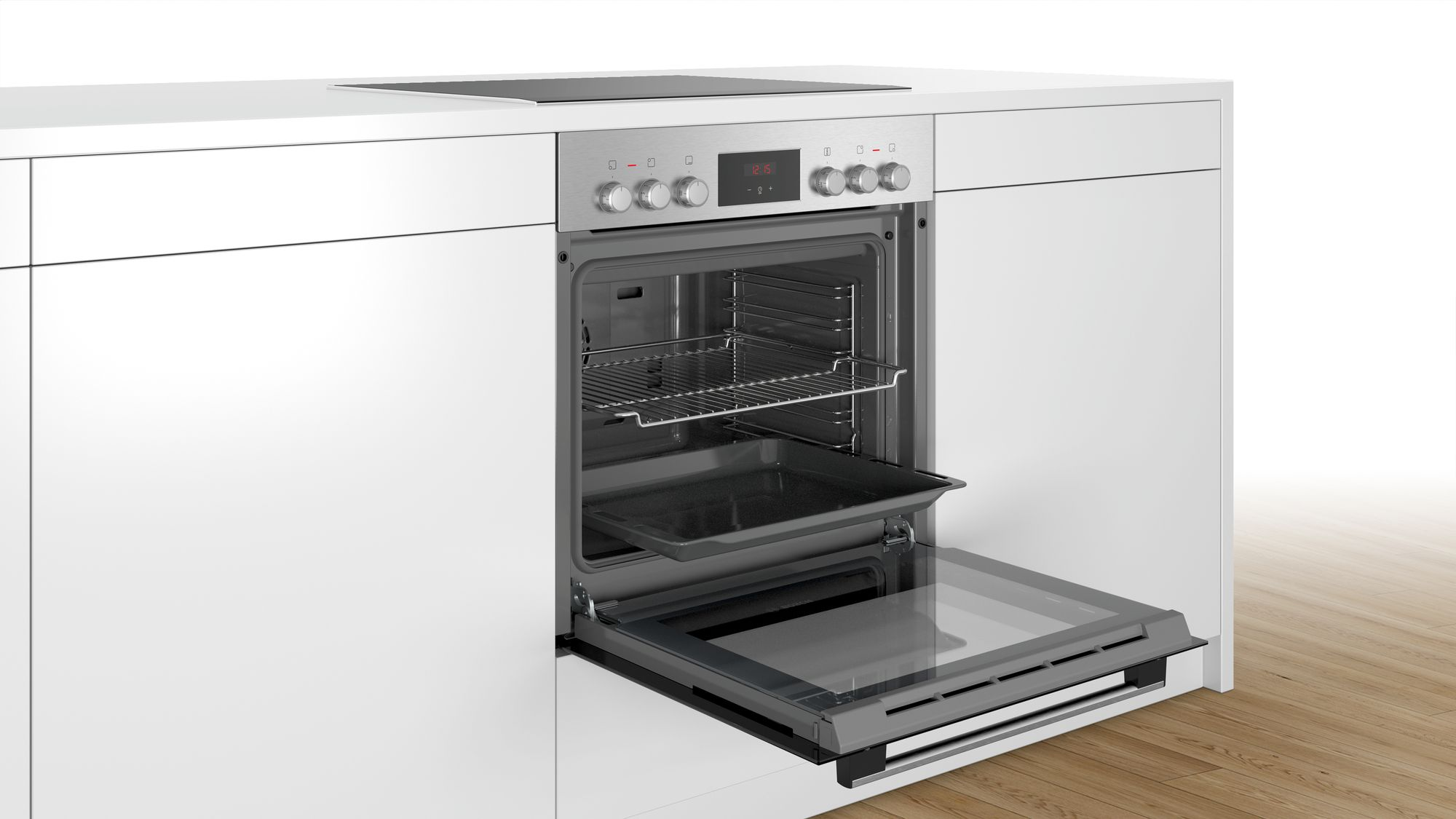 BOSCH HND 211 RS 61 Serie 2, Einbauherdset (Elektrokochfeld, A, 66 l)