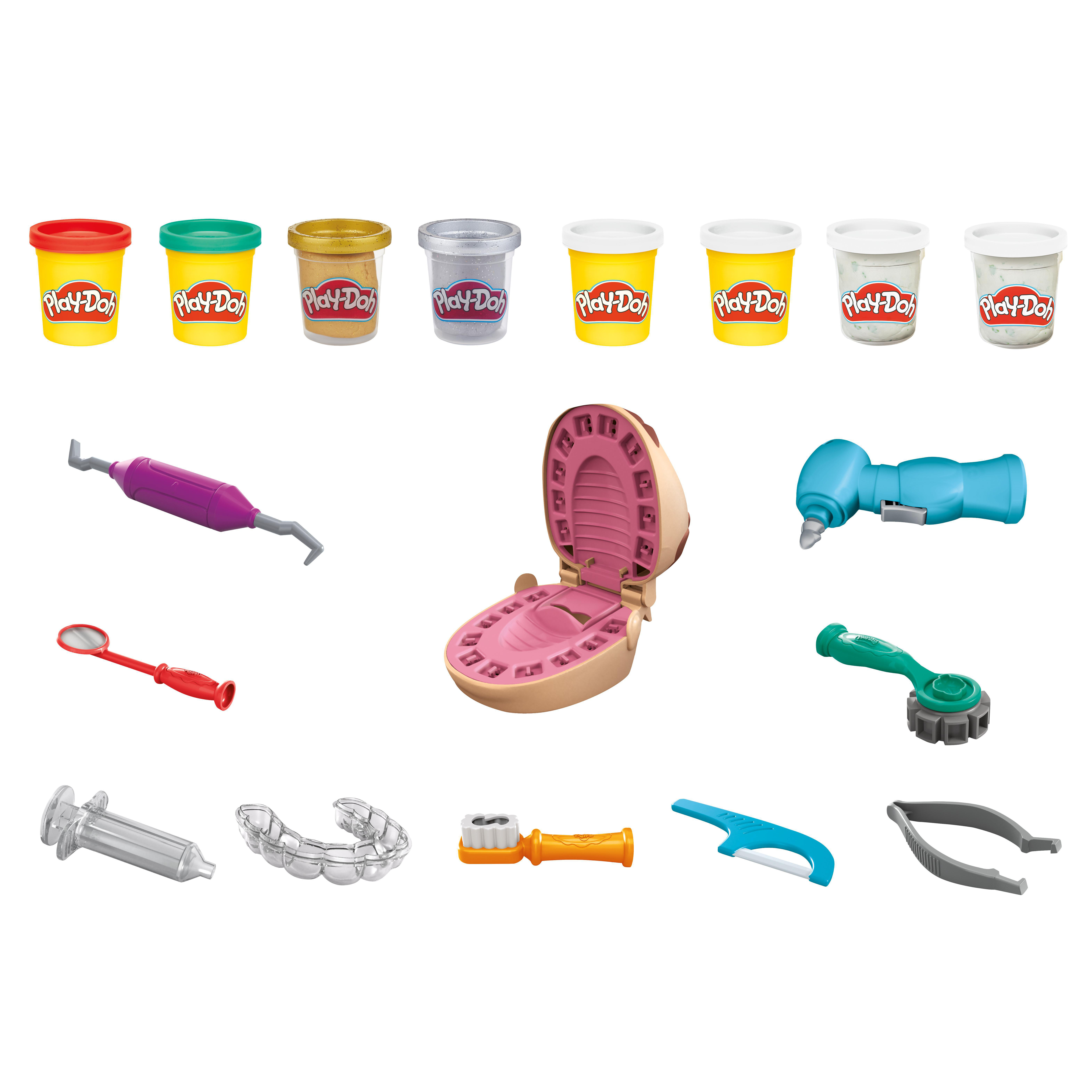 PLAY-DOH Zahnarzt Dr. Wackelzahn Spielset, Mehrfarbig