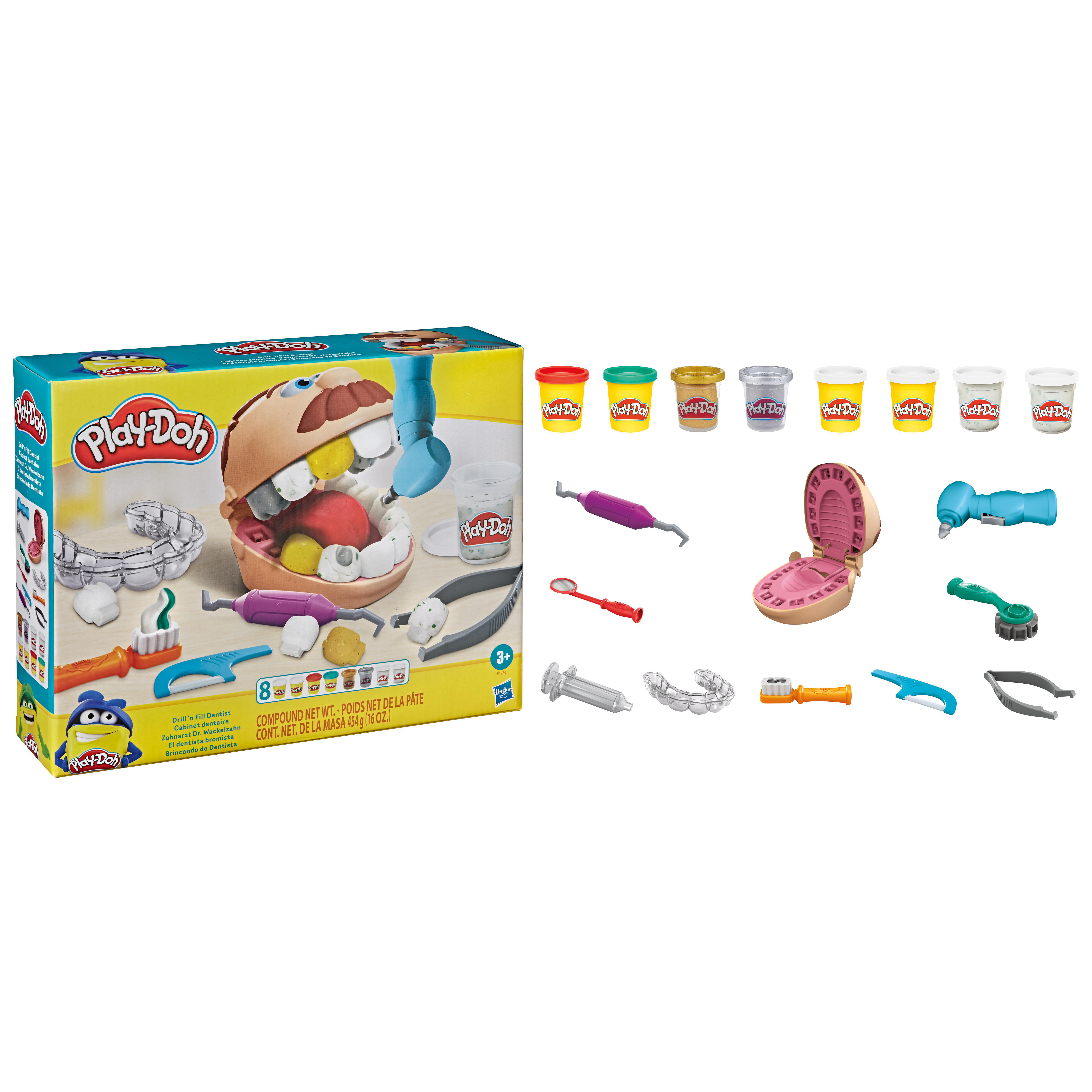 PLAY-DOH Zahnarzt Dr. Wackelzahn Spielset, Mehrfarbig