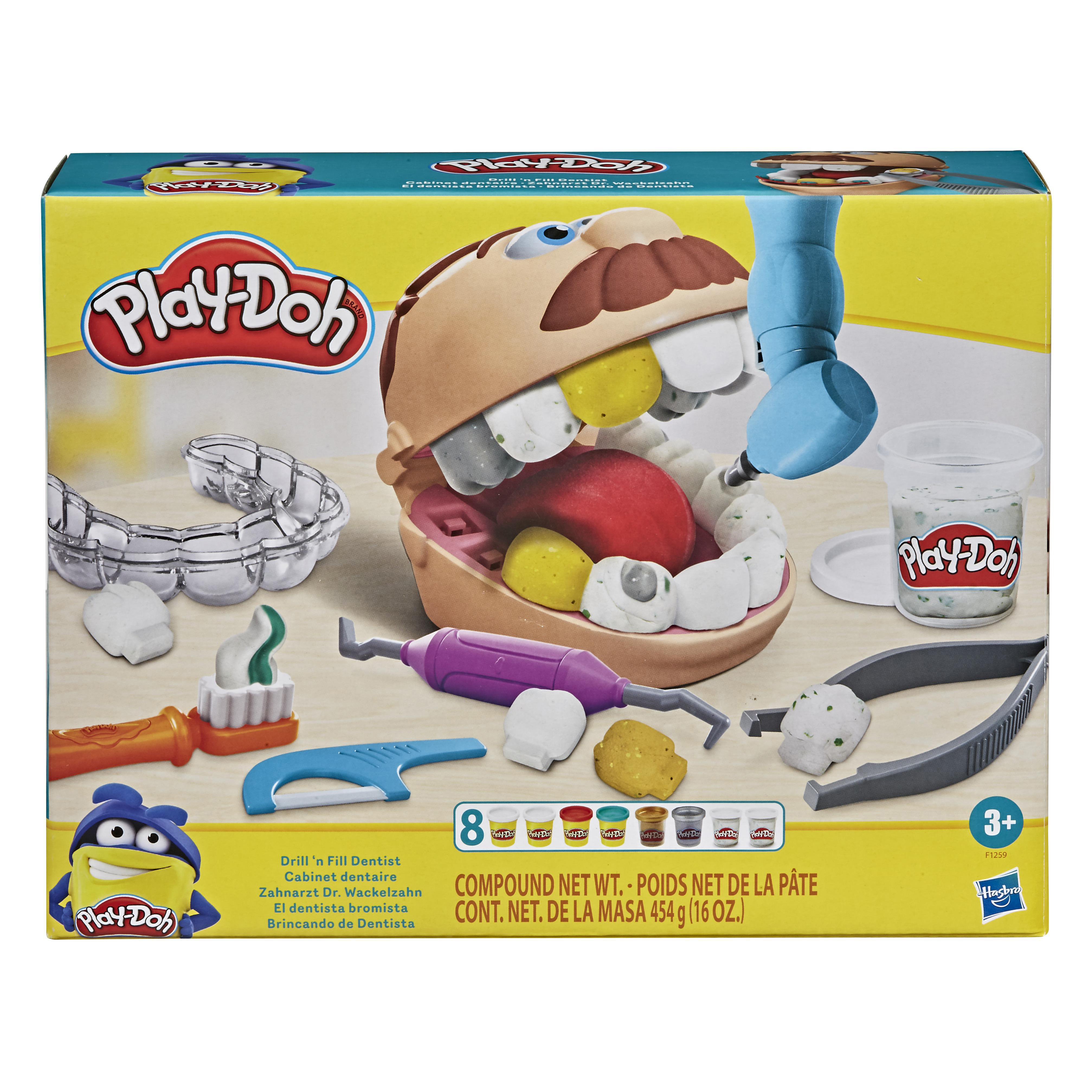 PLAY-DOH Zahnarzt Dr. Wackelzahn Spielset, Mehrfarbig