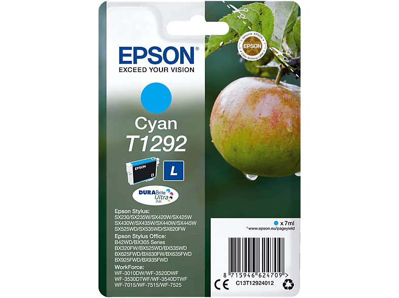 EPSON T1292 tintapatron, cián (C13T12924012)