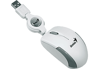 GENIUS Micro Traveler vezetékes optikai egér, fehér (31010100104)