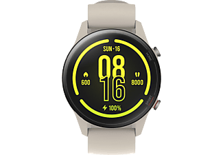 XIAOMI Mi Watch Smartwatch glasfaserverstärktes Polycarbonatgehäuse Silikon, 125 mm + 85 mm, Beige