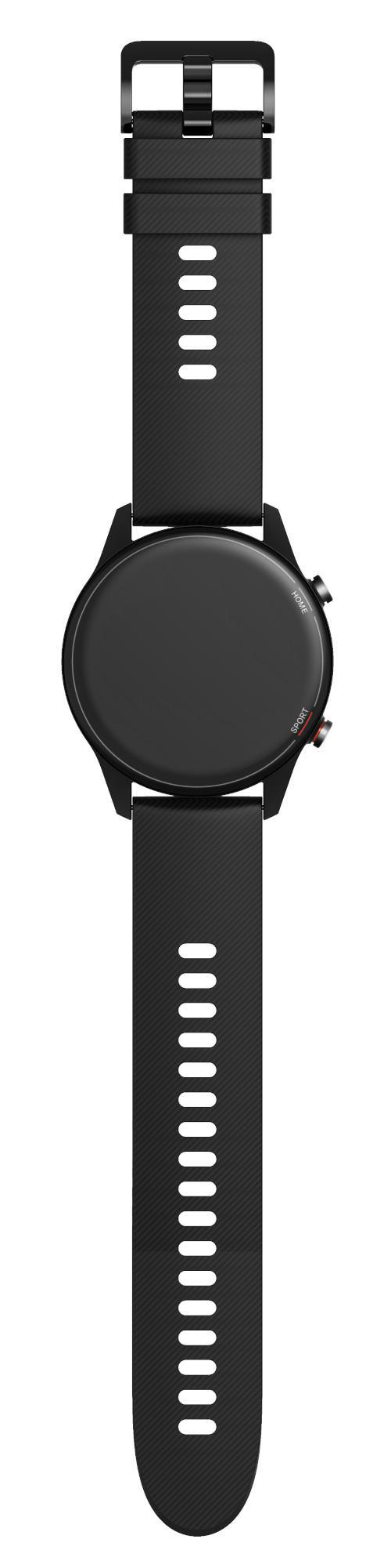XIAOMI Mi Watch Smartwatch glasfaserverstärktes Polycarbonatgehäuse Silikon, 125 mm + 85 mm, Black