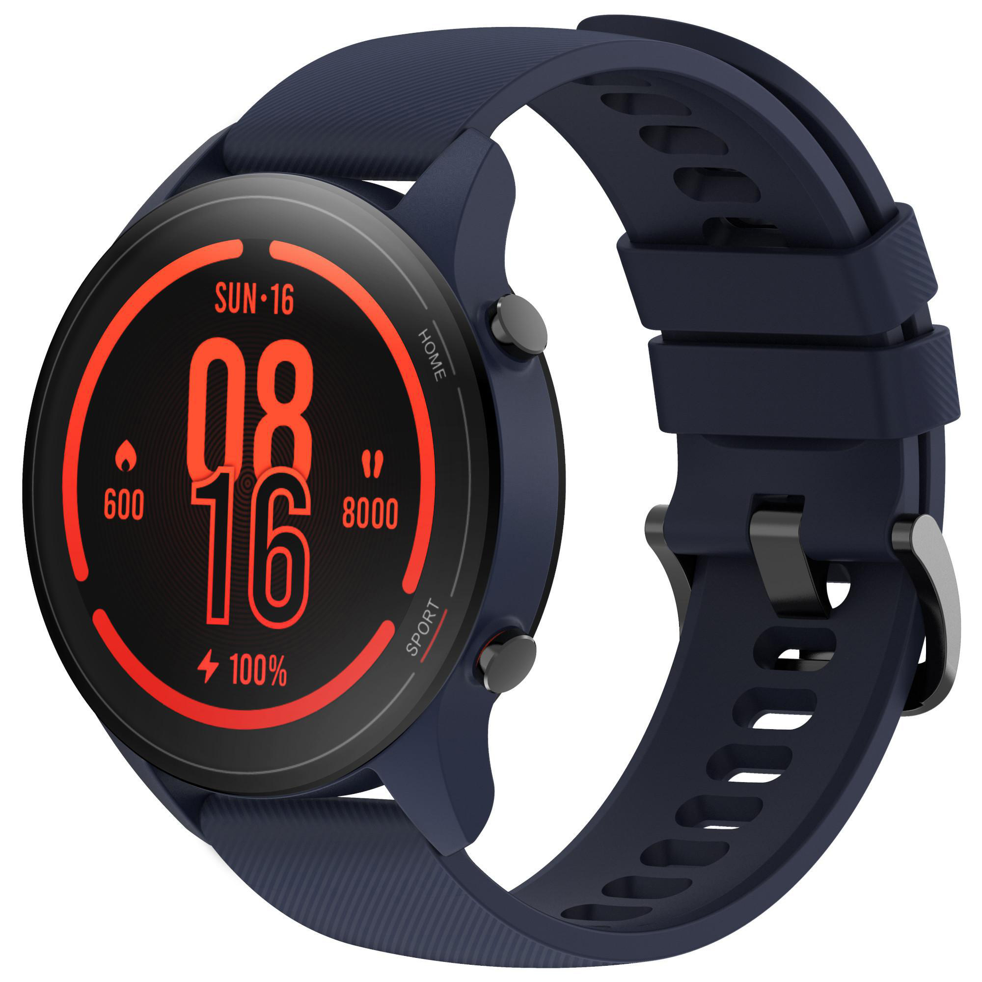 XIAOMI Mi Watch Smartwatch glasfaserverstärktes Polycarbonatgehäuse Silikon, 125 mm + 85 mm, Navy Blue