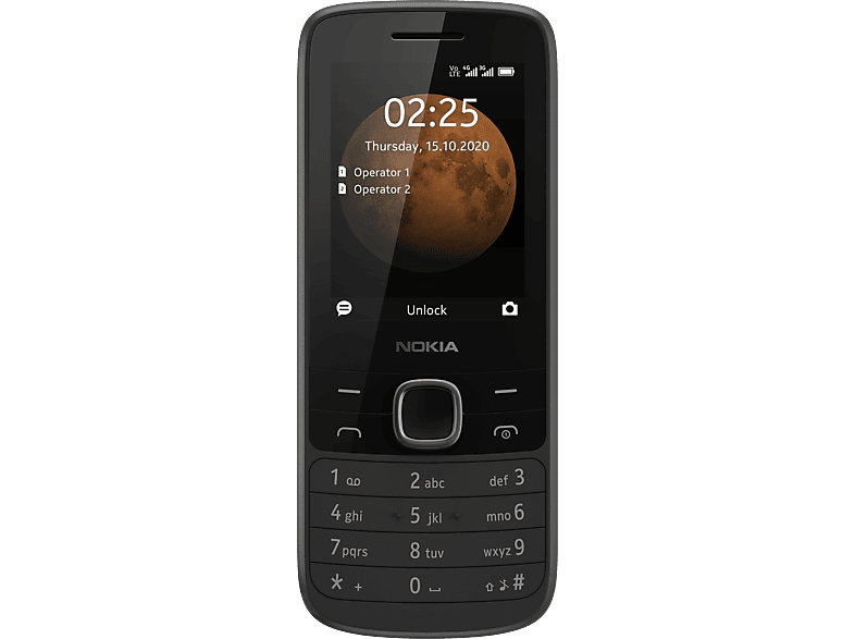 NOKIA 225 4G DualSIM Fekete Kártyafüggetlen Mobiltelefon