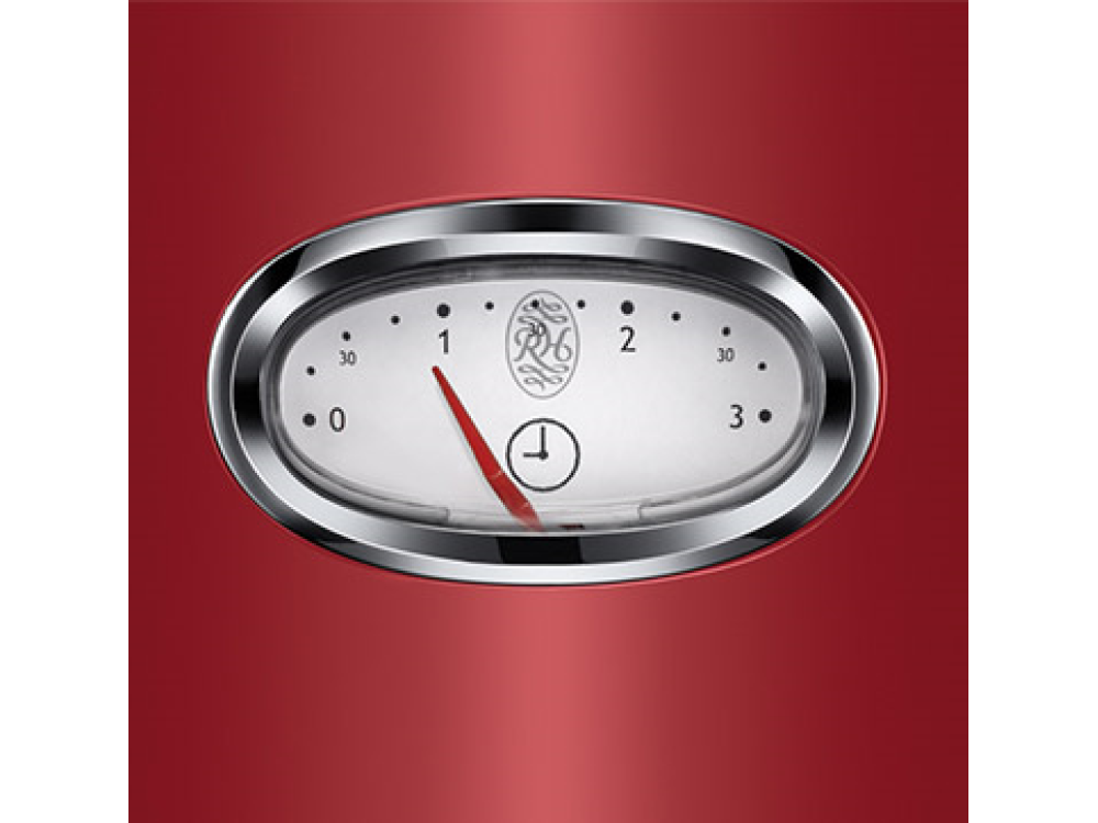 Tostadora - Russel Hobbs 21680-56 Retro Ribbon Red, 1300 W, 2 rebanadas, Acero inoxidable, Tueste rápido, Rojo