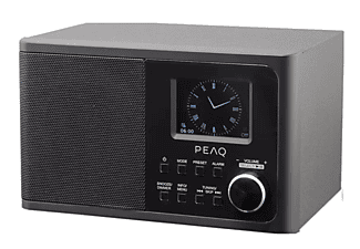 Radio portátil - Peaq PDR 170 BT-B, 2W, DAB+FM, USB, Bluetooth, Negro