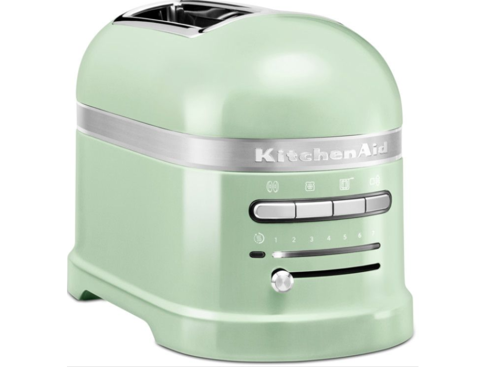 Tostadora - Kitchenaid 5KMT2204EPT, 1250 W, 2 Rebanadas, Función descongelación y Recalentado, Verde