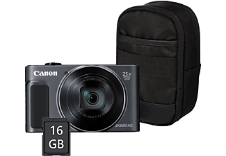 CANON PowerShot SX620 HS fényképezőgép, fekete + tok + 16GB SD kártya (1072C020)