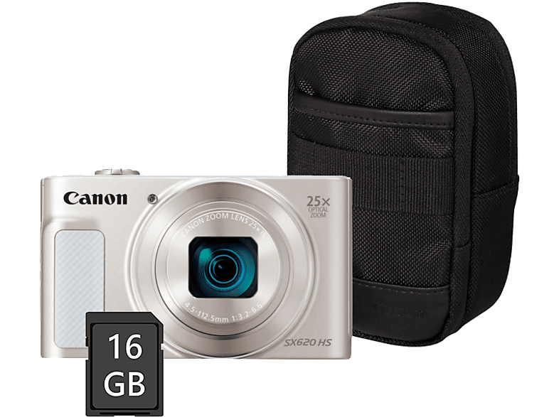 CANON PowerShot SX620 HS fényképezőgép, fehér + tok + 16GB SD