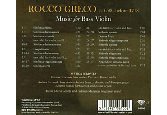 VARIOUS - GRECO: MUSIC FOR BASS VIOLIN  - (CD)