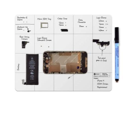 IFIXIT Pro Magnetic Project Mat, universal, Weiß universal