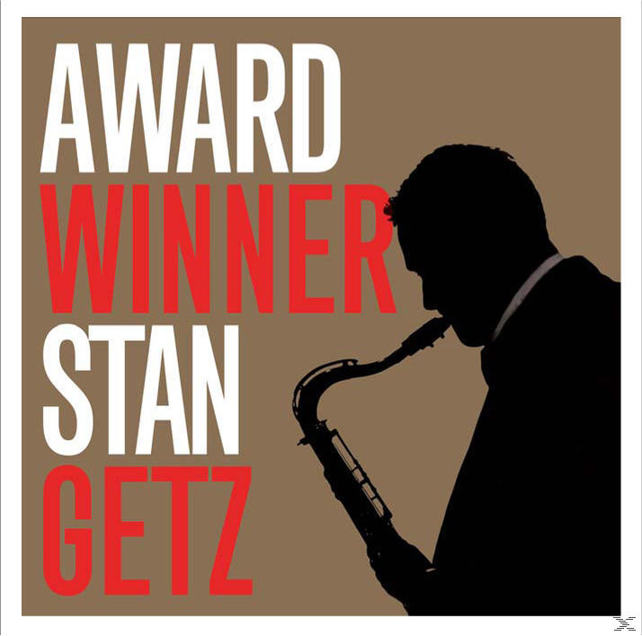 Stan Getz album borítója. Egy szaxofonozó férfi sziluettje szöveggel, piros és fehér.