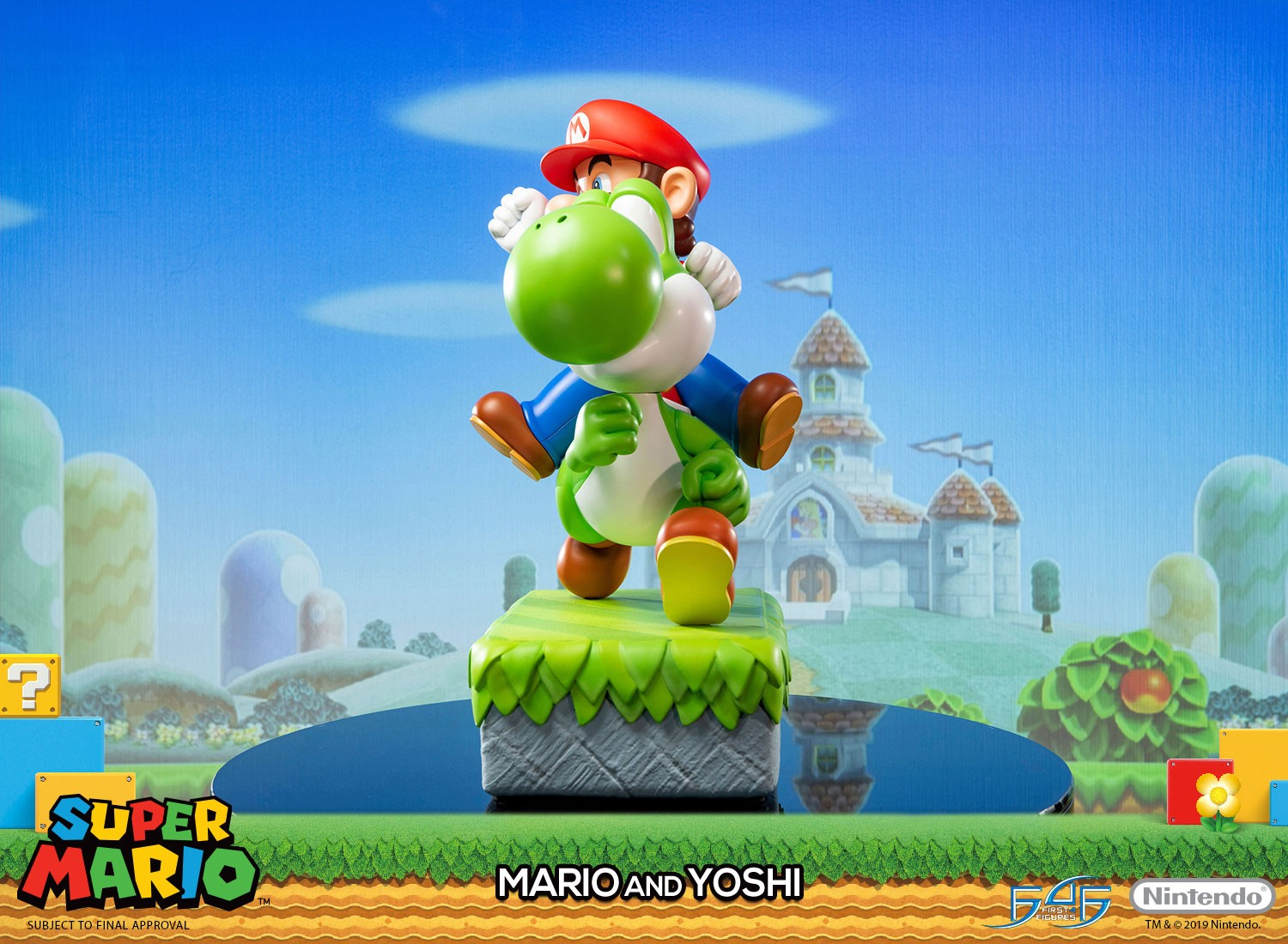 FIRST 4 FIGURE Super Mario - Mario et Yoshi : Édition standard - Statue en résine (Multicolore)